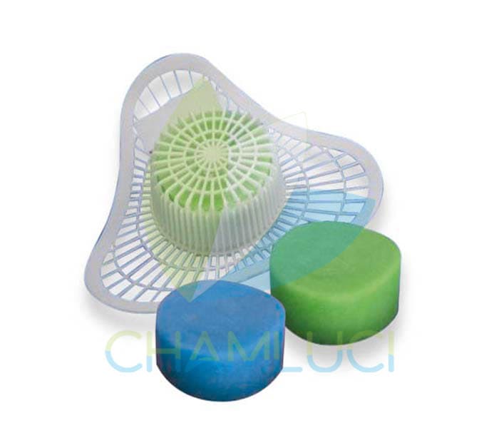 Canastilla con pastilla para urinario