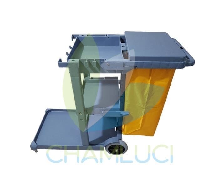 Carro profesional de limpieza plomo