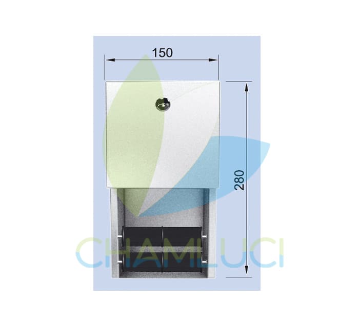Papelera Doble con llave-2