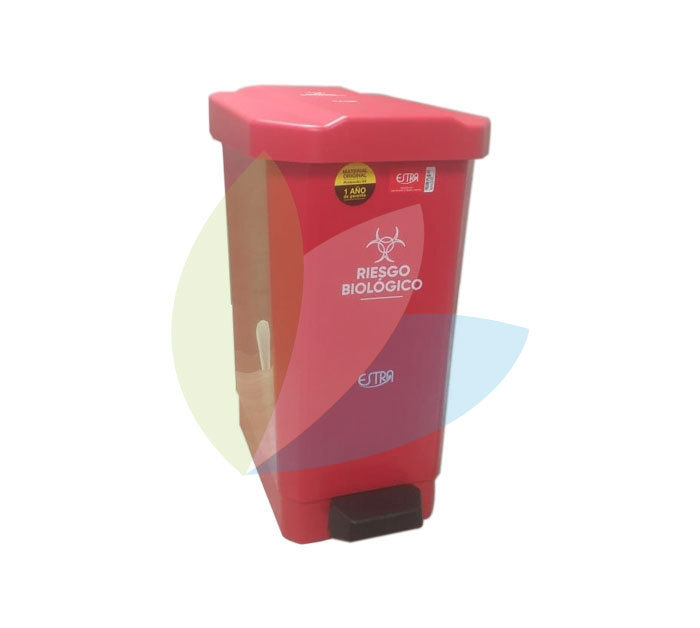 tacho de basura con sistema de pedal y tapa amortiguada